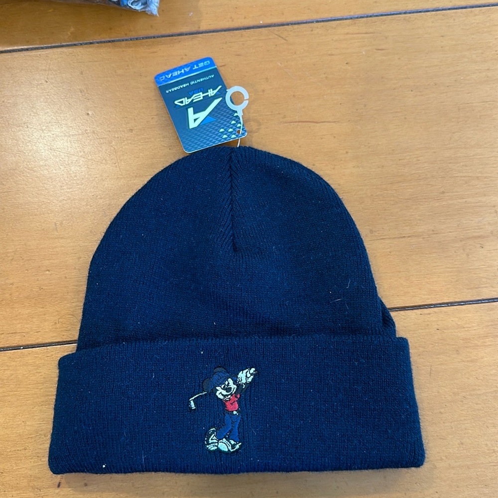 Disney Ahead Mickey Mouse Golfing Winter Beanie